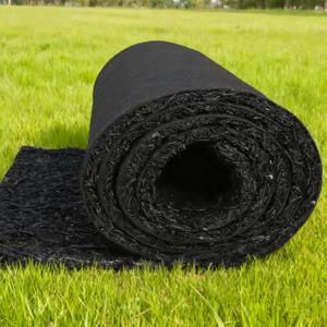 uyoyous Black Rubber Mulch Mat Roll, 8ft x 2ft Recycled Mulch Walkway Pathway, Permanent Garden Barrier Edging Border Mat, for Landscaping Outdoor