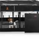 PJYuCien Dog Playpen Outdoor Plus Storage Bag, 24" H 8 Panels Puppy Pen with Square Bottom & Top Cover, Heavy Duty Dog Fence for Camping