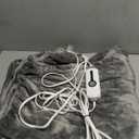 LaffyLo Electric Heated Blanket Full Size 72"84", Luxurious Breathable Flannel with 4 Heat Settings, 10-Hour Auto Shut-Off & Overheat Protection, for Bed & Couch, Cozy Gift - Light Grey