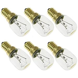 SQXBK 4PCS T25 Microwave Light Bulbs Warm White Incandescent Light Bulb E14120V25W Base Oven Light Bulbs, Brass