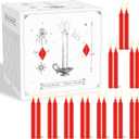 100 Pack Red Spell Chime Candles, 4 Inch Small Taper Candles