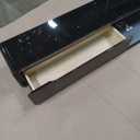 Fully-Assembled Floating TV Stand with Drawers, 94IN High Gloss Wall Mounted Entertainment Center, Modern Media Console with Storage, Under TV Shelf for Bedroom Living Room Black