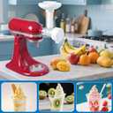 Fruit Ice Cream Maker Compatible with KitchenAid Stand Mixer For Healthy Dairy-Free Fruit Ice Cream, Desserts And Soft Ice Cream Yoghurts, Ice Cream Maker - Dishwasher Safe