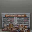 lkjhgf999 Kitchen Canvas Wall Art Retro Rustic Farmhouse Kitchen Pictures Wall Decor Tableware Motivational Farm Kitchen Sign Family Recipe Theme Canvas Prints Artwork for Dining Room Home Decoration (16"L x 24"W)