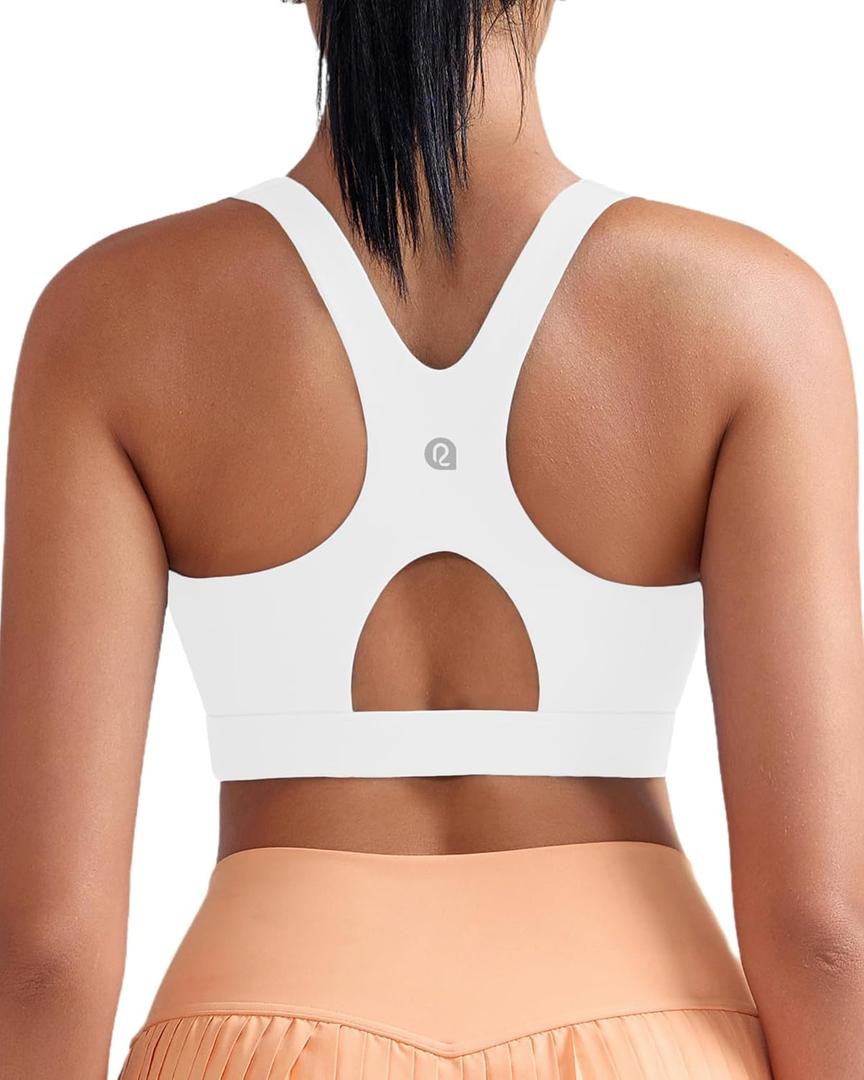 RUNNING GIRL Sports Bras for Women High Support,Racerback Molded Cup Sports Bra with Sewn in Pads (Medium)