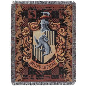 Northwest Harry Potter Woven Tapestry Throw Blanket, Designer Home Dcor, Modern, Unique Gift, 48" x 60", Hufflepuff Crest