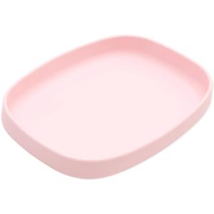 Bumkins Toddler and Baby Suction Plate, Silicone Grip Dish Large Tray for Big Kids, Fits Most Highchairs, Essential Children Feeding Supplies, Non Skid Sticky Bottom, Platinum Silicone, Pink