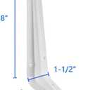 White Shelf Bracket 6" x 8", Wall Mounted Shelf Supports 8 Inch, 20 Pack, SBW6820