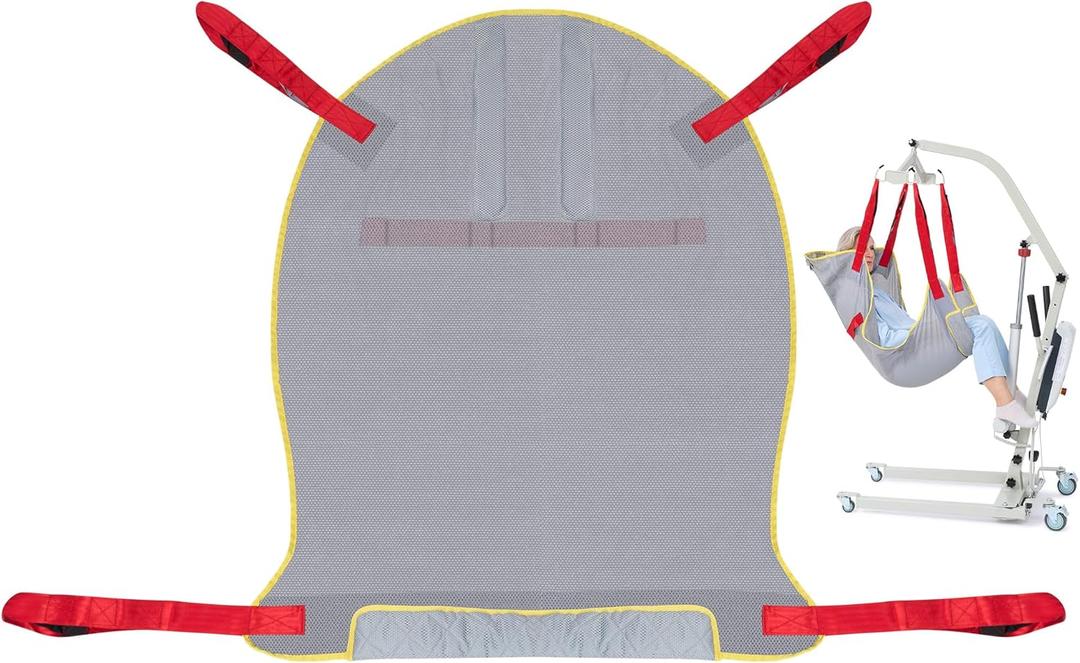 Careboda Lift Sling for Transferring Patients, Full Body Lift Sling for Elderly and Disabled, Premium Mesh Transfer Sling for Bed Positioning & Lifting, Breathable & Sturdy Fabric, Up to 510lb