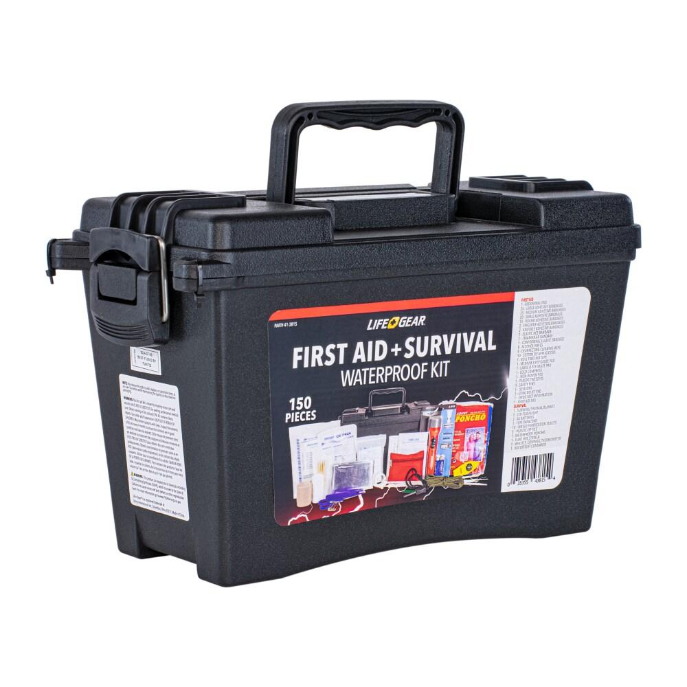150 Piece First Aid Survival Kit In Waterproof Case