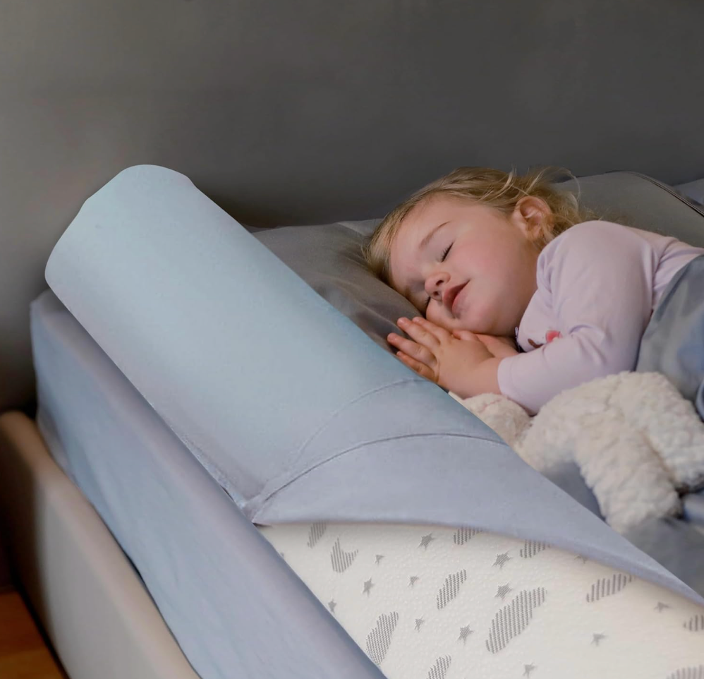 ComfyBumpy Bed Bumper for Toddlers 52" x 5" – Foam Rail Guard with NonSlip Stability | Safer & More Secure Convex Design | Fits Twin, Full, Queen & King Mattresses