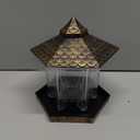 Twinkle Star Wild Bird Feeder Hanging for Garden Yard Outside Decoration, Hexagon Shaped with Roof