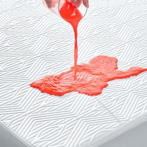 Premium Jacquard 100% Waterproof Queen Mattress Protector, Noiseless, Anti - Slip, Breathable Bed Cover, Rayon from Bambo, Quilted, Mattress Pad Sheet, Deep Pocket 8"-21" (White)