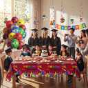 Wettarn 47 Pcs 2026 Pre School Graduation Decorations Pre k Graduation Decorations Include Kindergarten Table Cover 10 Congrats Hanging Swirl 36 Pcs Graduate Balloon for Congrats Grad Party(Burgundy)