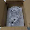 18oz Glass Tumbler with Handle & Lid  2-Pack Iced Coffee Cups with Straws, Glass Mug for Cold & Hot Beverages Travel Cup for Smoothies, Tea, and Juice (clear-Glacial pattern-2pack)