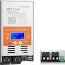 V124 80A MPPT Solar Charge Controller, 12V/24V/48V Auto, Max 160V PV Input, LCD Display, Compatible with Lithium, LiFePO4, AGM, Gel, Lead-Acid Batteries