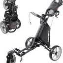 Caddytek CaddyLite One Swivel Version 8 Golf Push Cart Version 8  3-Wheel, 360 Swivel Front Wheel, One-Click Folding, Lightweight, Adjustable Handle (Dark Grey)