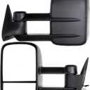 Towing Mirrors Fit 1988-2000 for Chevy C2500/K2500/K3500 1988-2001 for Chevy C3500 1988-1998 for Chevy C1500/K1500, Pair Power Adjusted Tow Mirrors with No Heated