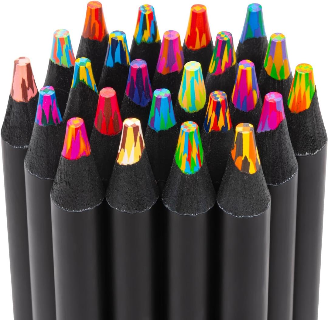 Easter Basket Essentials, 24 Rainbow Colored Pencils, Easter Basket Stuffers, Gifts for Teens Girl Stuff, Art Supplies for Kids 9-12, Gifts for 5-12 Year Old Girl, Arts and Crafts for Kids