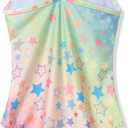 TENVDA Girls One Piece Swimsuits Sport Halter Swimwear Beach Bathing Suit