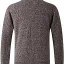 Msmsse Men's Cardigan Sweaters Full Zip Knitted Sweater for Men (XXL)