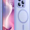 SPIDERCASE Designed for iPhone 15 Pro Case, Magnetic with [2 Tempered Glass Screen Protector] [Full Camera Protection] Anti-Fingerprint Anti-Scratch Cell Phone Case, Light Purple