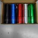 5 Pack of Flashlights 9 LED Mini Aluminum Flashlight Bulk with Lanyard 15 AAA Batteries Included Assorted Colors Handheld Flashlights for Hurricane Supplies Camping, Night Reading, Cycling