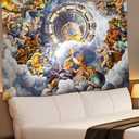UHOMETAP Greek Mythology Tapestry Artwork Wall Hanging Ceiling Fine Versailles Greek Mythology Tapestries Mattress Tablecloth Curtain Home Decor 80x60 Inches GTWYUH263