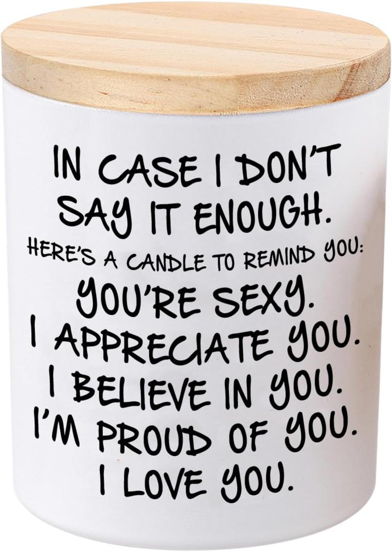 BFJLIFE Candles Gifts for Girlfriend Wife Her Funny Novelty Unique Valentines Mothers Day Anniversary Christmas Birthday Gifts for Girlfriend Wife Women Stocking Stuffers Lavender Scented Soy Candle