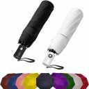 Windproof Compact Travel Umbrella,Large Strong but Light Portable and Automatic Folding Rain Umbrella, small inverted for travel size 2 Pack