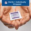 HCS Large Alcohol Prep Pads - 70% Isopropyl Alcohol Wipes, Individually Wrapped - 2 ply, Textured, Sterile Skin Prep Swabs (400/Box)