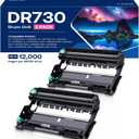 DR730 Drum Unit Replacement for Brother DR730 DR-730 DR 730 Compatible with HL-L2395DW HL-L2370DW HL-L2350DW HL-L2390DW MFC-L2710DW MFC-L2750DW DCP-L2550DW Printer(2 Drum, NOT Toner)