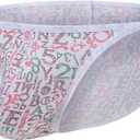 JINSHI Men's Briefs Cotton Underwear Cartoon Print Low Rise Tagless Briefs (Large, 1 Pack:b)