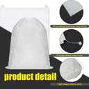 Woanger 40 Pcs Dust Bags for Handbags Drawstring Dust Proof Purse Storage Bags, 2 Size Non Woven Breathable Fabric Shoes Pouch for Purse Backpack Boots Cloth Storage Travel Package Organizer, White