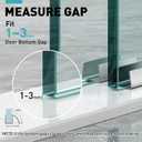 Sliding Shower Door Bottom Seal, 2 PCS 3/8" x 36" Polycarbonate Sliding Door Sweep for 3/8Inch Glass, Frameless Glass Shower Door Seal Strip Stop Leaks and Create a Water Barrier