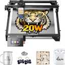 LONGER Ray5 20W Laser Cutter, 20W Laser Engraver with 3.5" Touch Screen, Offline Use, 24000mm/min, CNC DIY Engraving Machine for Wood, Metal, Acrylic & Glass, Class 4