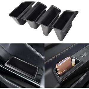TACOBRO 4PCS Center Console Tray Compatible with Ford Explorer 2020 2021 2022 2023 2024 Accessories, Door Storage Box Pocket Insert Organizer on The 4 Door Side (Not Fit 2025)