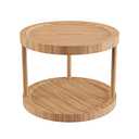 Classic Cuisine Lazy Susan – All-Natural Bamboo Round Two Tier Turntable Kitchen, Pantry and Vanity Organizer and Display with 10 Inch Diameter