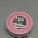 Party Solids Pink Plastic Plates For Party 7" Pink Disposable Plates For Party Supplies 100 Pcs Plastic Dinnerware Sets Heavy Duty 350 GSM Disposable Dinnerware Set