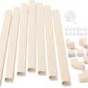 126in Cord Hider Kit, ZhiYo Wire Hiders for TV on Wall, Paintable Cable Management Kit, Wire Cover for Wall Mount TV, Beige Cable Raceway, Cord Cover Wall Wire Management Kit, 8xL15.7in W1.18inH0.67in