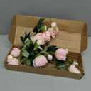 IPOPU Pink Peonies Artificial Flowers 8PCS Fake Peonies Silk Flowers with Stems for Wedding Decoration Bride Bouquet Faux Flowers Pink Crafts Floral Arrangement