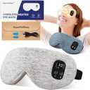 Heated Eye Mask - Heated Eye Masks for Dry Eyes, Eye Relief, Improved Sleep, Washable Eye Heating pad for Travel Removable for Cleaning and 2 Replaceable Shell, 4-Level Timing and Temperature (Gray)