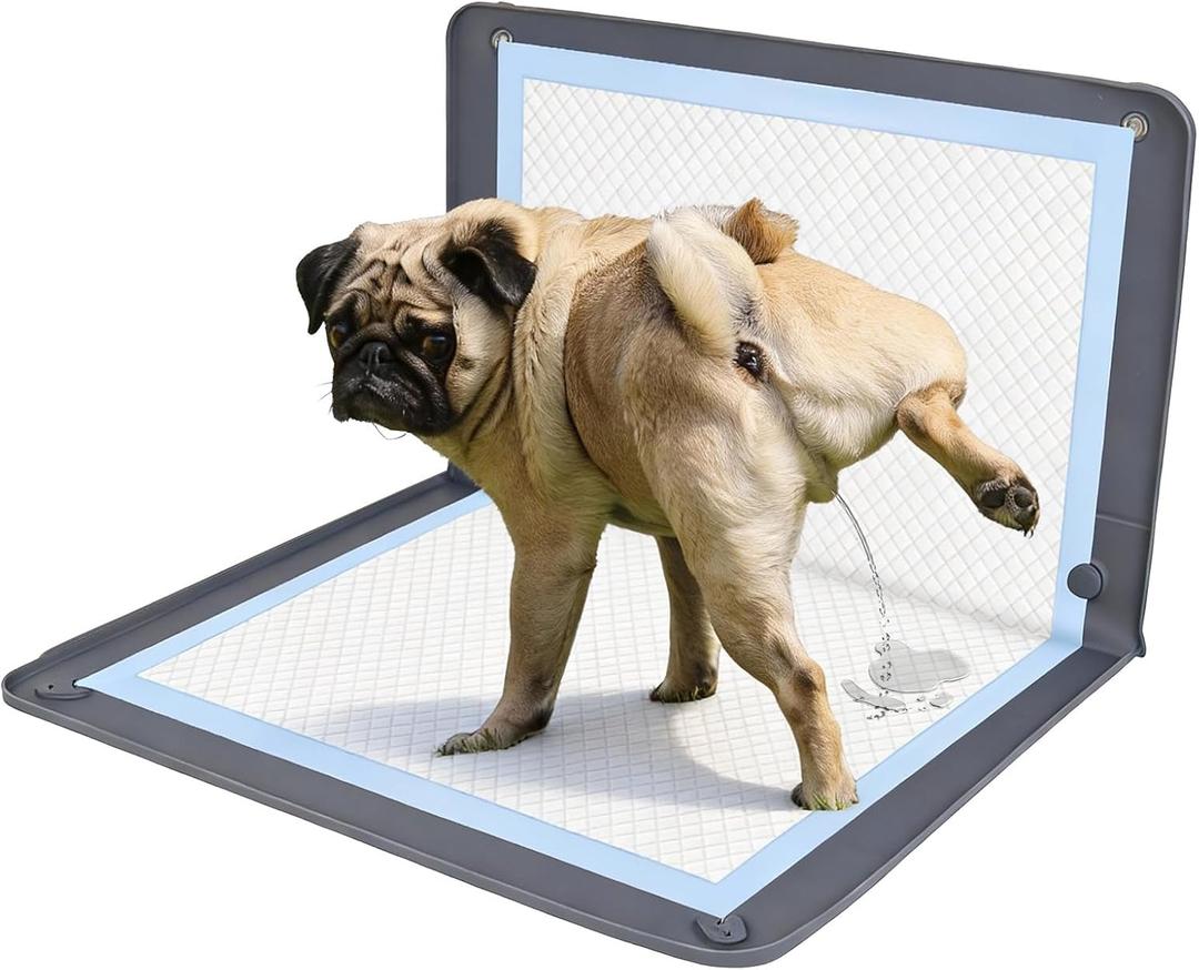 Pee Pad Holder for Dogs, 25.5 x 35 Silicone Dog Puppy Pad Holder, Non-Slip Rubber Mat with Raised Edges to Reduce Mess, Versatile Pee Pad Tray for Male & Female Dog Indoor Potty Training