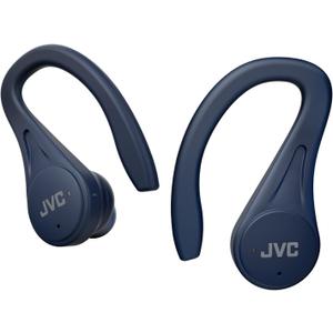 JVC Sport True Wireless Earbuds Headphones, Lightweight and Compact, Long Battery Life (up to 30 Hours), Sound with Neodymium Magnet Driver, Water Resistance (IPX5) - HAEC25TA (Blue) (Small)