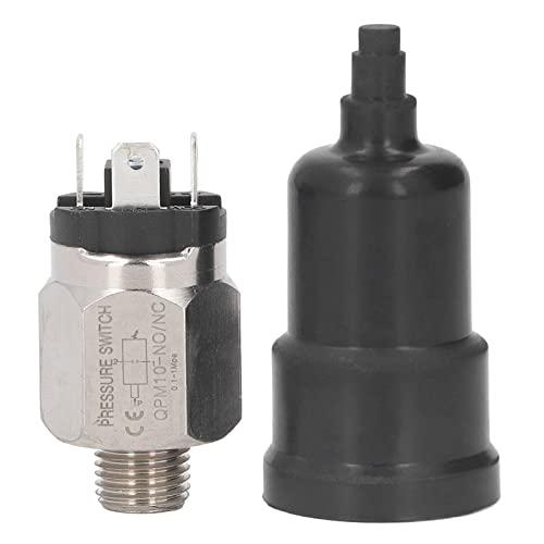 Garosa 1/4 Inch Thread Pneumatic Adjustable Diaphragm Pressure Switch Normally Open/Closed Stainless Steel Rubber for Air Compressor Water Control Systems
