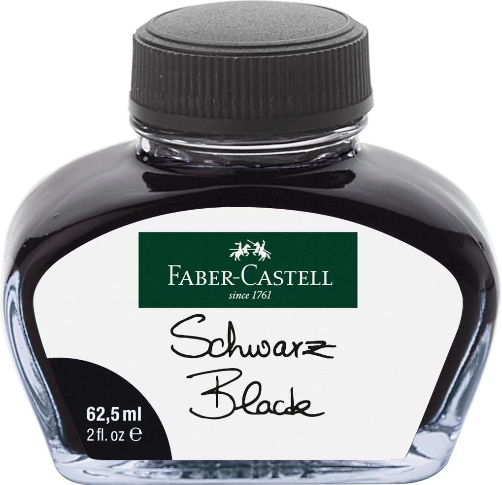 Faber-Castell Fountain Pen Ink, Black - 65.5ml Ink Bottle - Liquid Ink for Fountain Pens
