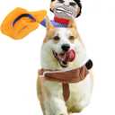 Funny Cowboy Rider Dog Costume - Humorous Pet Outfit with Doll Rider for Small to Large Sized Dogs, Horse Riding Designed Halloween Costumes Party Supplies Cosplay Apparel Accessories (X-Large)