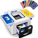 Automatic Card Shuffler for 1-2 Decks, Auto/Manual Modes, USB-C Rechargeable, Quiet Operation, Compatible with UNO, Texas Holdem Poker, Mahjong, Bridge, Rummy, Skip-Bo, Phase 10 & More Card Games