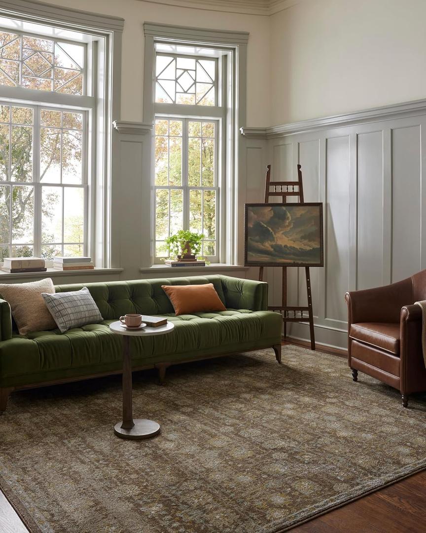 Loloi Magnolia Home by Joanna Gaines Mona Collection MOA-03 BARK/Natural 5' x 7'-8" Area Rug Loloi Magnolia Home by Joanna Gaines Mona Collection MOA-03 BARK/Natural 5' x 7'-8" Area Rug