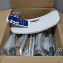 Drive Medical Shower Chair with Back & Padded Arms - Adjustable Height Bath Seat for Safety & Comfort - Lightweight Aluminum Construction- 350 Lb Capacity - White